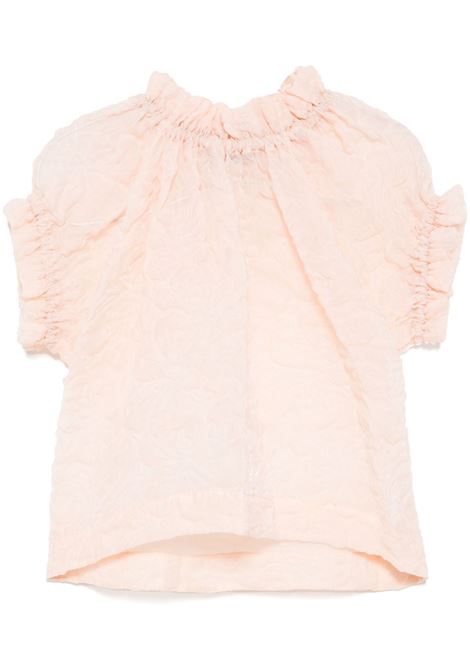 Orange peach ruffle tulip top Simone rocha - women